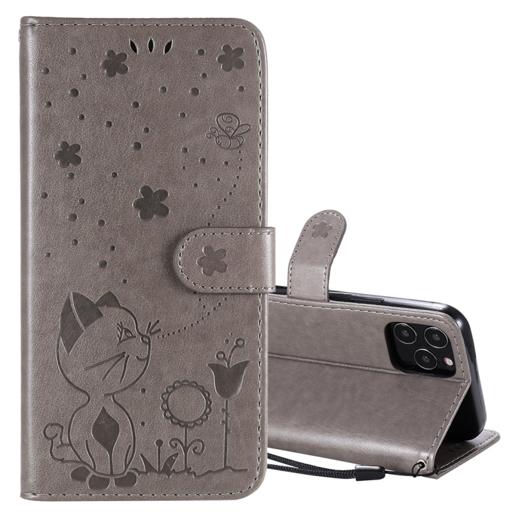 Cat Bee Embossing Pattern Shockproof Horizontal Flip Leather Case with Holder & Card Slots & Wallet, For iPhone 12 / 12 Pro, For iPhone 12 Pro Max, For iPhone X / XS, For iPhone XR