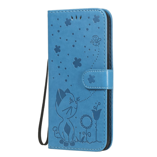 Shockproof horizontal flip case featuring cat bee pattern design detail