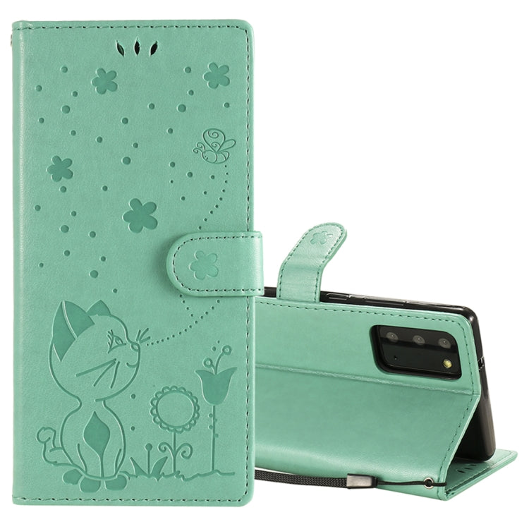 Cat Bee Embossing Pattern Shockproof Horizontal Flip Leather Case with Holder & Card Slots & Wallet, For Samsung Galaxy Note 20, For Samsung Galaxy Note 20 Ultra