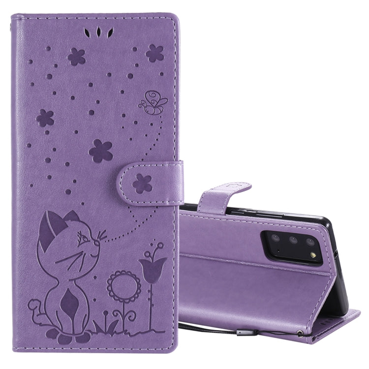 Cat Bee Embossing Pattern Shockproof Horizontal Flip Leather Case with Holder & Card Slots & Wallet, For Samsung Galaxy Note 20, For Samsung Galaxy Note 20 Ultra