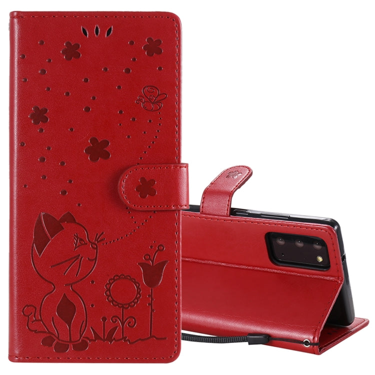 Cat Bee Embossing Pattern Shockproof Horizontal Flip Leather Case with Holder & Card Slots & Wallet, For Samsung Galaxy Note 20, For Samsung Galaxy Note 20 Ultra