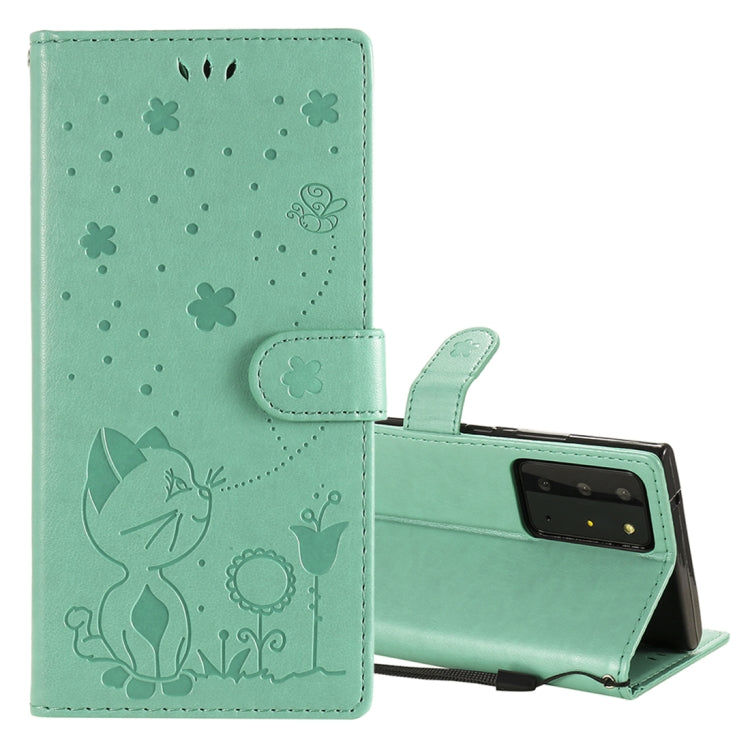 Cat Bee Embossing Pattern Shockproof Horizontal Flip Leather Case with Holder & Card Slots & Wallet, For Samsung Galaxy Note 20, For Samsung Galaxy Note 20 Ultra