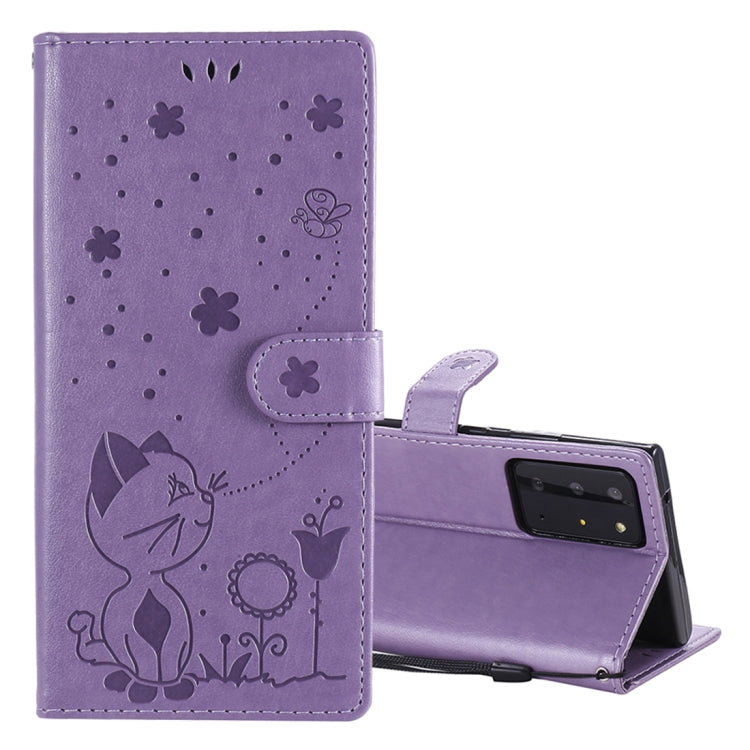 Cat Bee Embossing Pattern Shockproof Horizontal Flip Leather Case with Holder & Card Slots & Wallet, For Samsung Galaxy Note 20, For Samsung Galaxy Note 20 Ultra