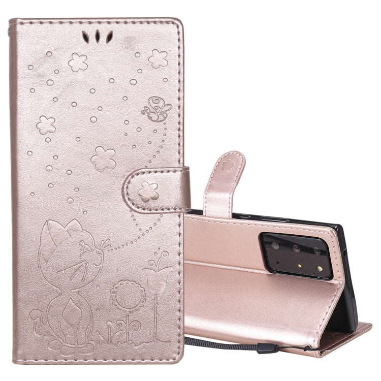 Cat Bee Embossing Pattern Shockproof Horizontal Flip Leather Case with Holder & Card Slots & Wallet, For Samsung Galaxy Note 20, For Samsung Galaxy Note 20 Ultra