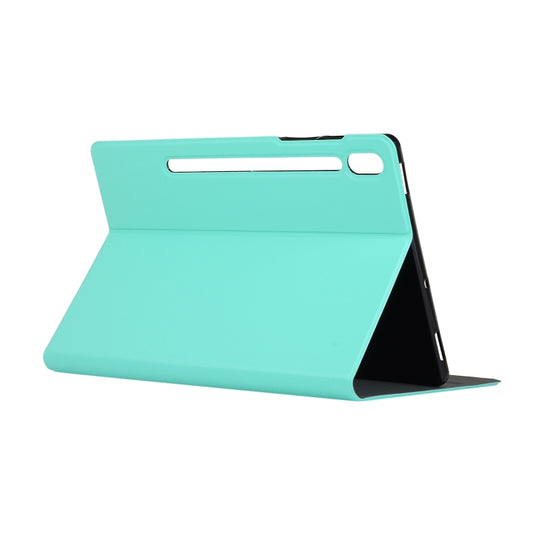 Horizontal flip tablet case Samsung Tab S7+ with elastic band closure detail