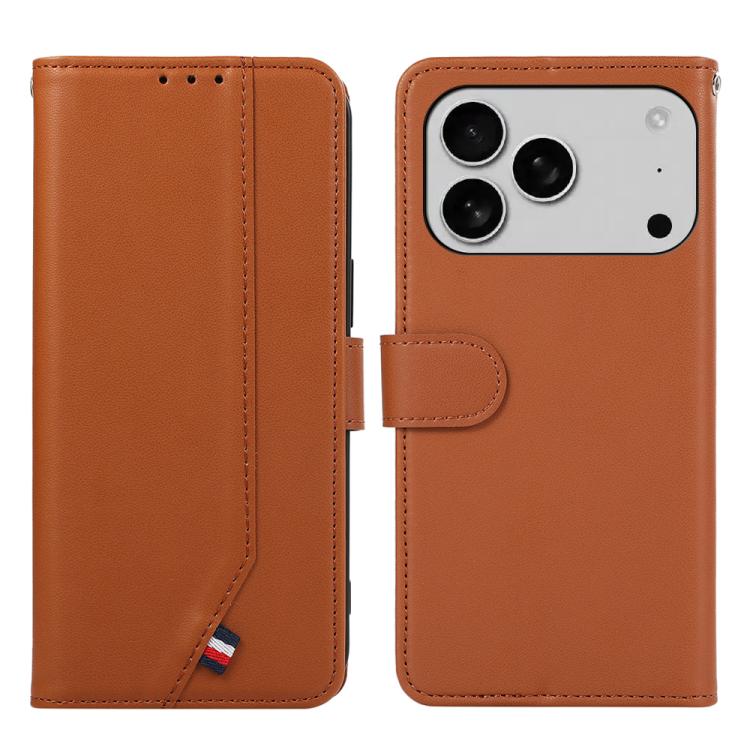 ABEEL Delicate Texture Splicing RFID Leather Phone Case, For iPhone 17 Pro Max, For iPhone 17 Pro, For iPhone 17, For iPhone 17 Air