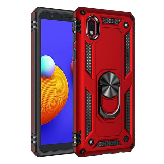 Shockproof TPU PC hybrid case with 360 rotating holder for Motorola Moto G8 Power Lite