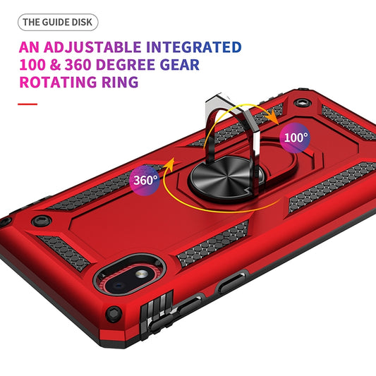360-degree rotating holder mounted on durable TPU PC phone case