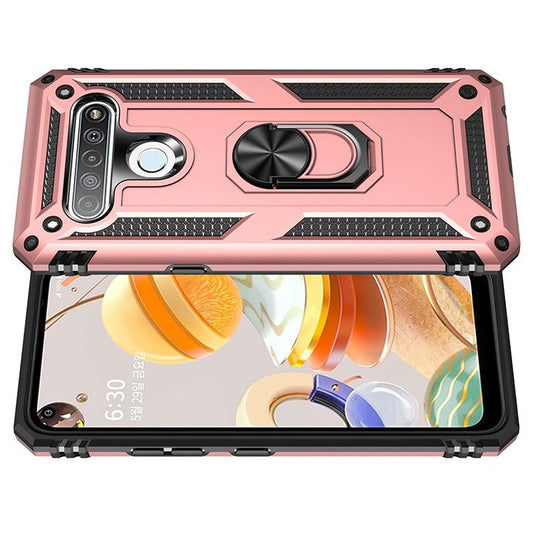 Dual-layer TPU PC case for LG K61 smartphone protection