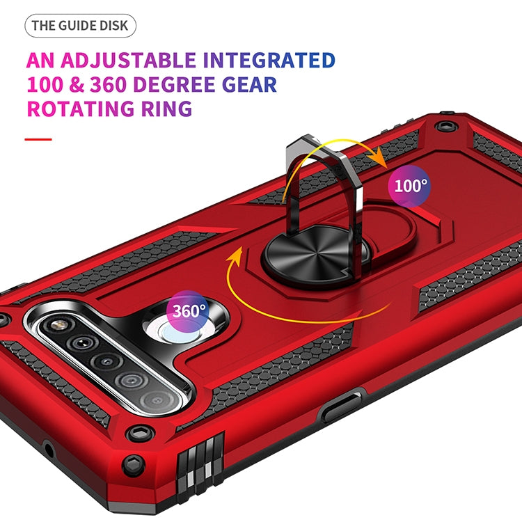 Shockproof TPU + PC Protective Case with 360 Degree Rotating Holder, For LG K61