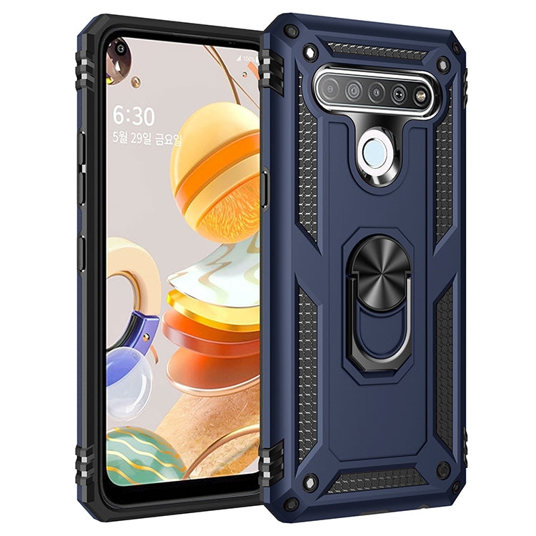 Shockproof TPU + PC Protective Case with 360 Degree Rotating Holder, For LG K61