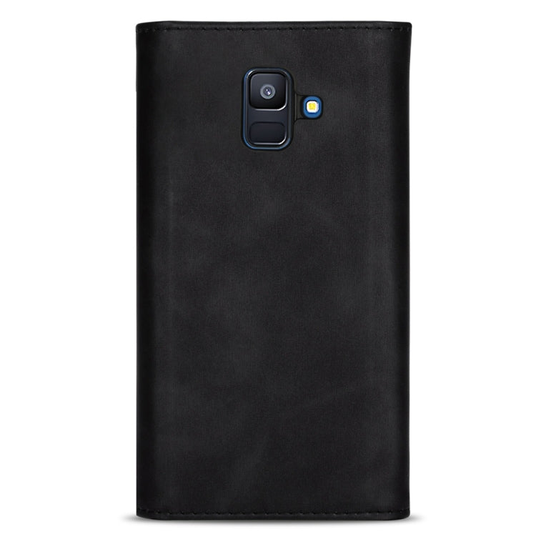 Skin Feel Zipper Horizontal Flip Leather Case with Holder & Card Slots & Photo Frame & Lanyard & Long Rope, For Samsung Galaxy A6 (2018), For Samsung Galaxy A7 (2018) / A750, For Samsung Galaxy J4 (2018), For Samsung Galaxy J7 (2018)