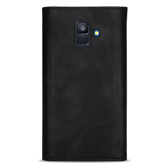 Galaxy A7 A750 leather case with multiple card slots and long rope attachment