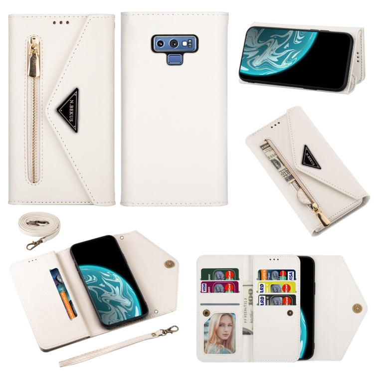 Skin Feel Zipper Horizontal Flip Leather Case with Holder & Card Slots & Photo Frame & Lanyard & Long Rope, For Samsung Galaxy Note9, For Samsung Galaxy S9, For Samsung Galaxy S9+, For Samsung Galaxy Note8
