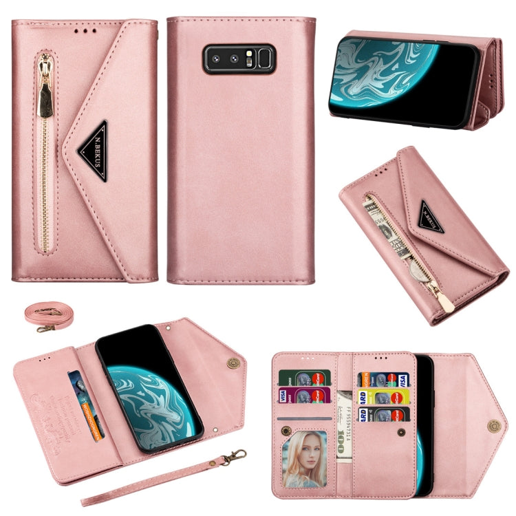 Skin Feel Zipper Horizontal Flip Leather Case with Holder & Card Slots & Photo Frame & Lanyard & Long Rope, For Samsung Galaxy Note9, For Samsung Galaxy S9, For Samsung Galaxy S9+, For Samsung Galaxy Note8