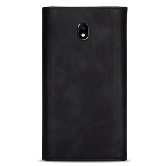 Galaxy J5 J7 2017 leather case open showing card slot compartments