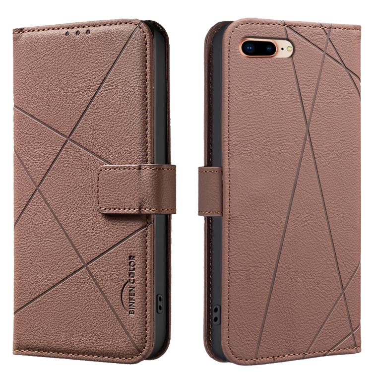 Geometric Pattern RFID Leather Phone Case, For iPhone XR, For iPhone XS Max, For iPhone 6 Plus / 7 Plus / 8 Plus
