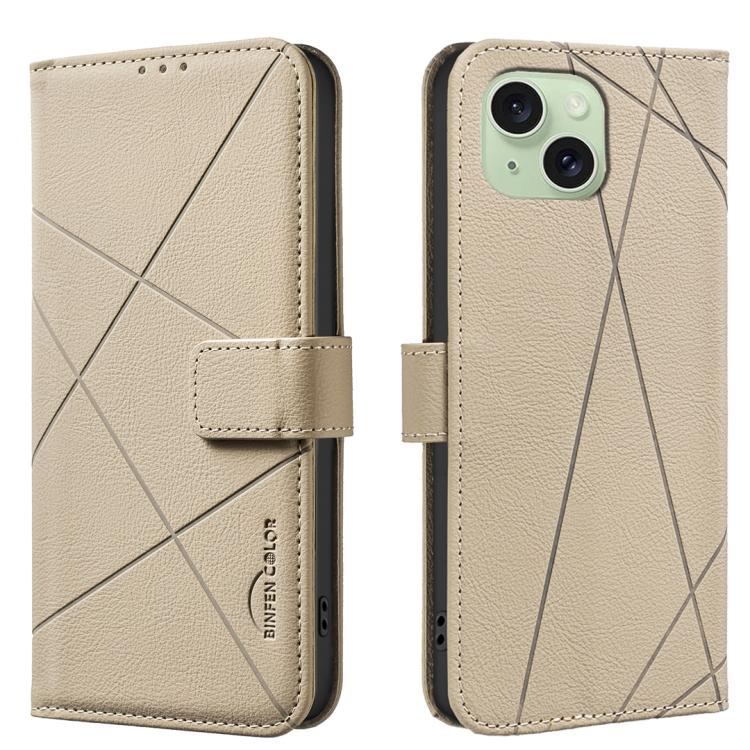 Geometric Pattern RFID Leather Phone Case, For iPhone 16, For iPhone 15 Pro Max, For iPhone 15 Pro, For iPhone 14 Plus / 15 Plus