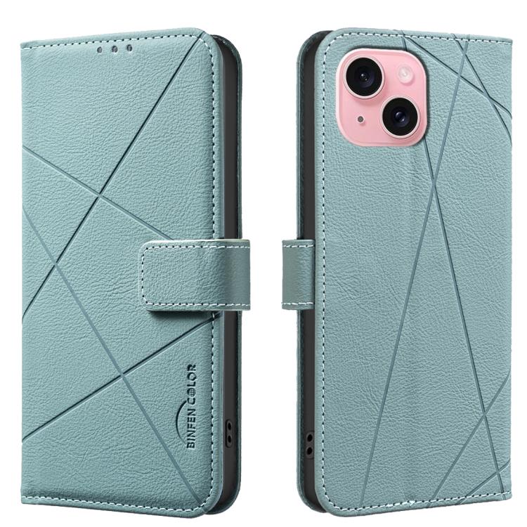 Geometric Pattern RFID Leather Phone Case, For iPhone 15, For iPhone 13 / 14, For iPhone 14 Pro, For iPhone 14 Pro Max