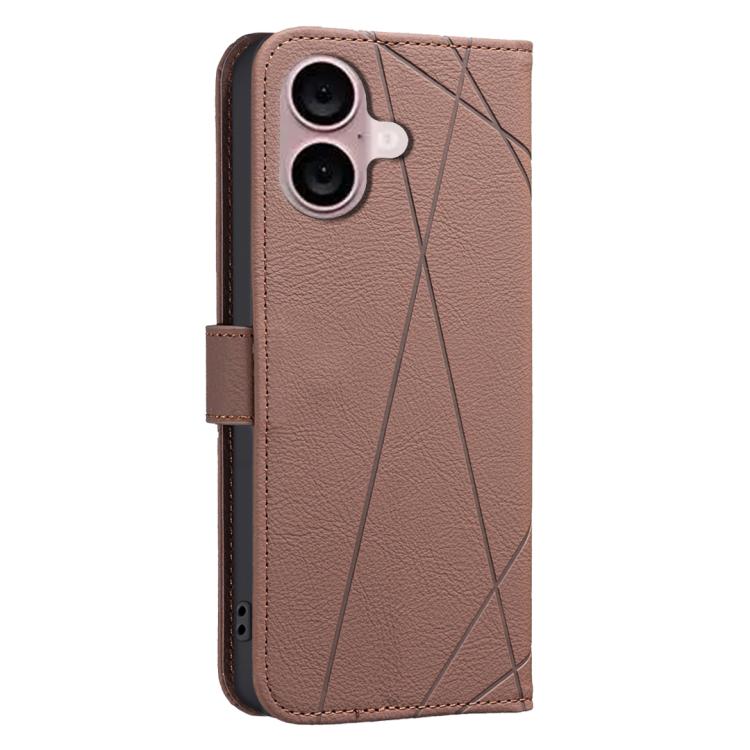 Geometric Pattern RFID Leather Phone Case, For iPhone 16, For iPhone 15 Pro Max, For iPhone 15 Pro, For iPhone 14 Plus / 15 Plus