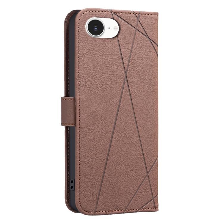Geometric Pattern RFID Leather Phone Case, For iPhone 16e, For iPhone 16 Pro Max, For iPhone 16 Pro, For iPhone 16 Plus