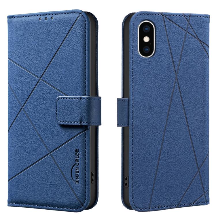 Geometric Pattern RFID Leather Phone Case, For iPhone XR, For iPhone XS Max, For iPhone 6 Plus / 7 Plus / 8 Plus