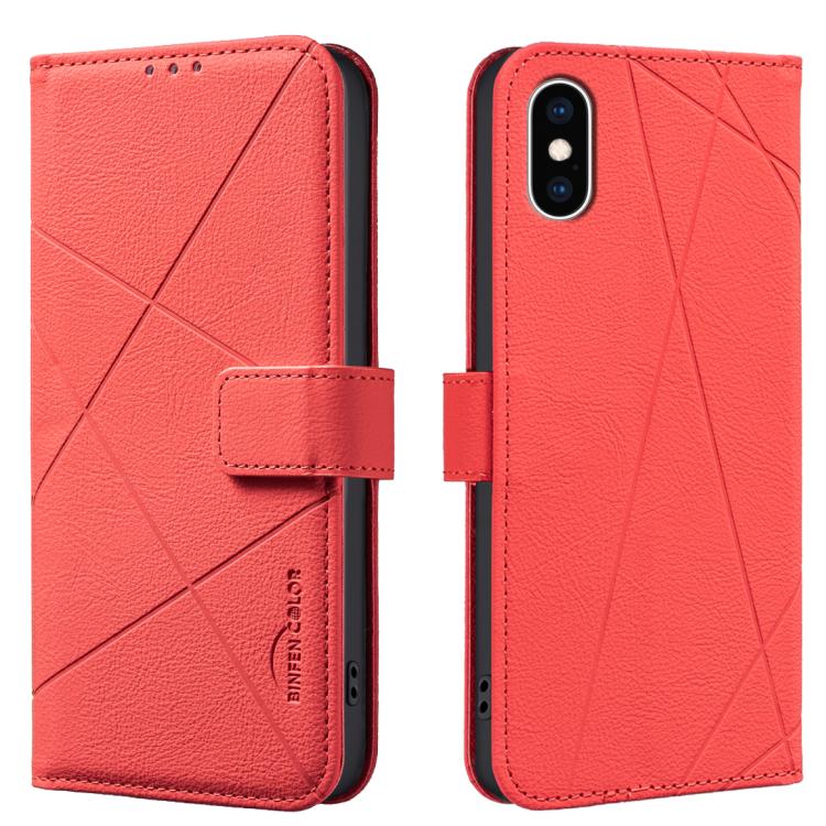 Geometric Pattern RFID Leather Phone Case, For iPhone XR, For iPhone XS Max, For iPhone 6 Plus / 7 Plus / 8 Plus