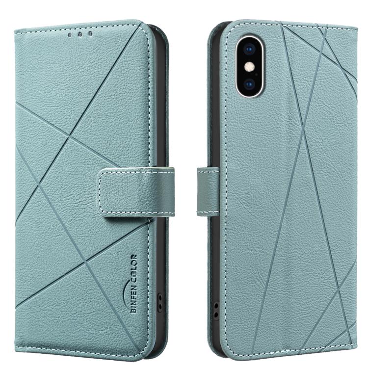 Geometric Pattern RFID Leather Phone Case, For iPhone XR, For iPhone XS Max, For iPhone 6 Plus / 7 Plus / 8 Plus