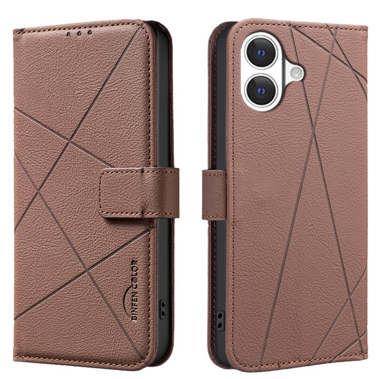 Geometric Pattern RFID Leather Phone Case, For iPhone 17 Pro Max, For iPhone 17 Pro, For iPhone 17, For iPhone 17 Air