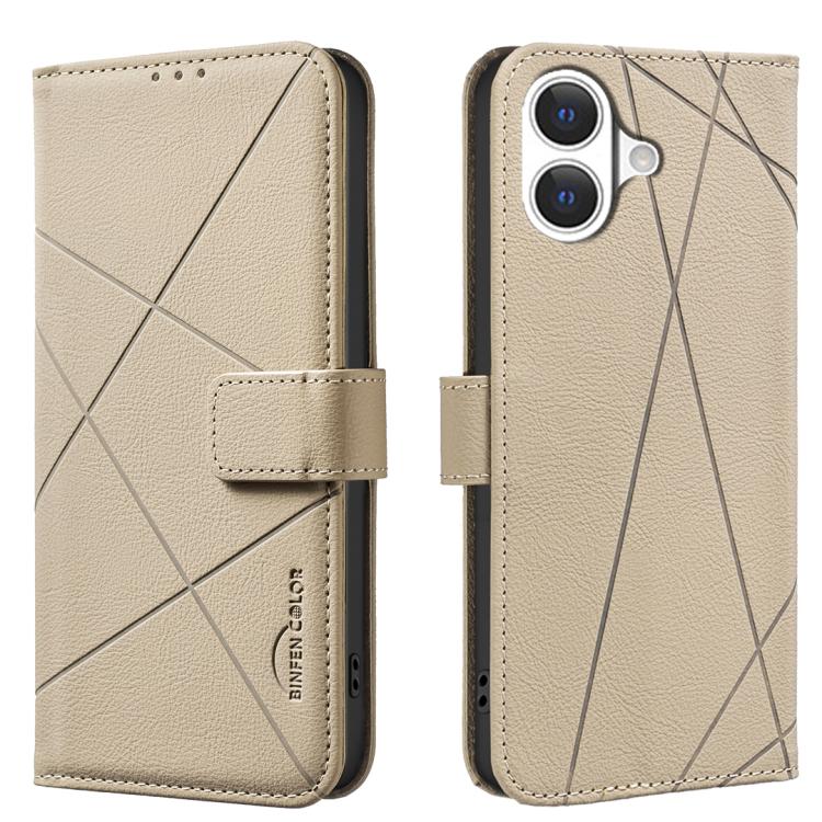 Geometric Pattern RFID Leather Phone Case, For iPhone 17 Pro Max, For iPhone 17 Pro, For iPhone 17, For iPhone 17 Air
