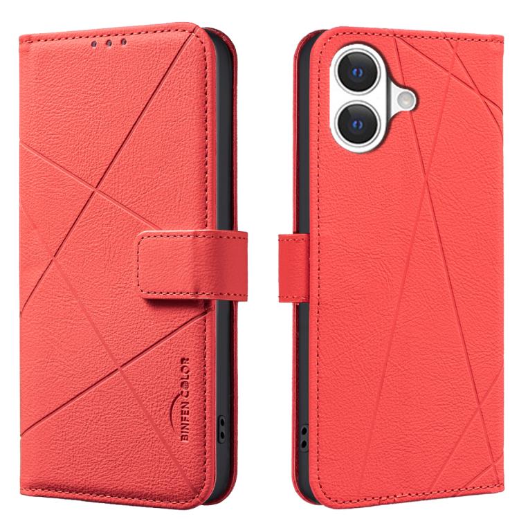 Geometric Pattern RFID Leather Phone Case, For iPhone 17 Pro Max, For iPhone 17 Pro, For iPhone 17, For iPhone 17 Air