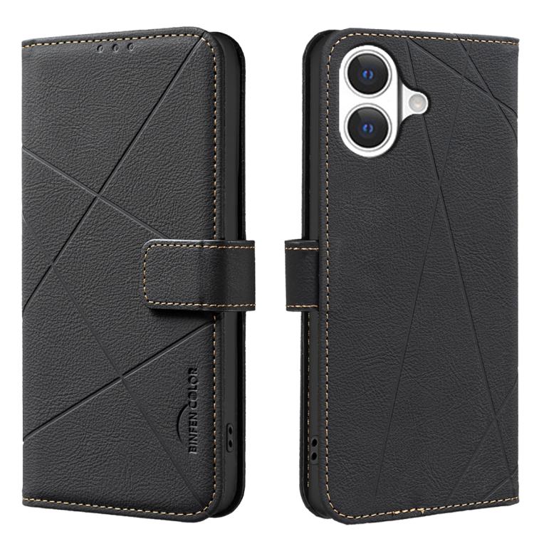 Geometric Pattern RFID Leather Phone Case, For iPhone 17 Pro Max, For iPhone 17 Pro, For iPhone 17, For iPhone 17 Air