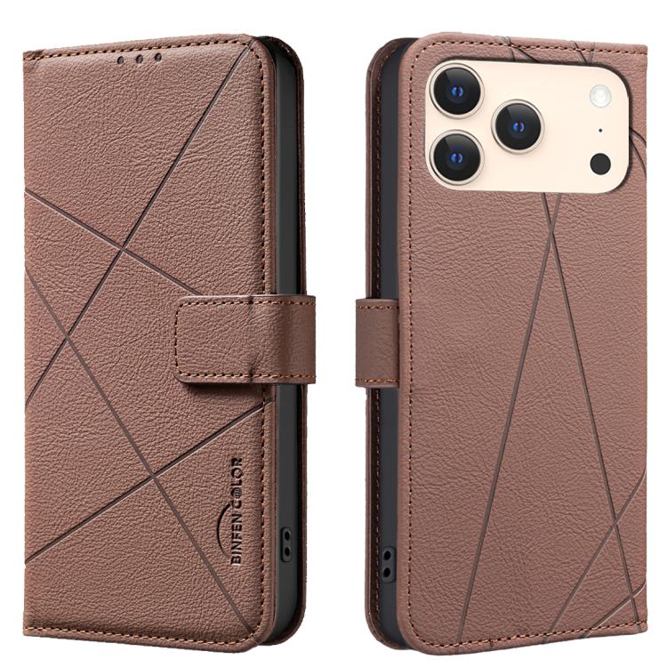 Geometric Pattern RFID Leather Phone Case, For iPhone 17 Pro Max, For iPhone 17 Pro, For iPhone 17, For iPhone 17 Air
