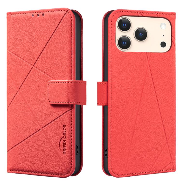 Geometric Pattern RFID Leather Phone Case, For iPhone 17 Pro Max, For iPhone 17 Pro, For iPhone 17, For iPhone 17 Air