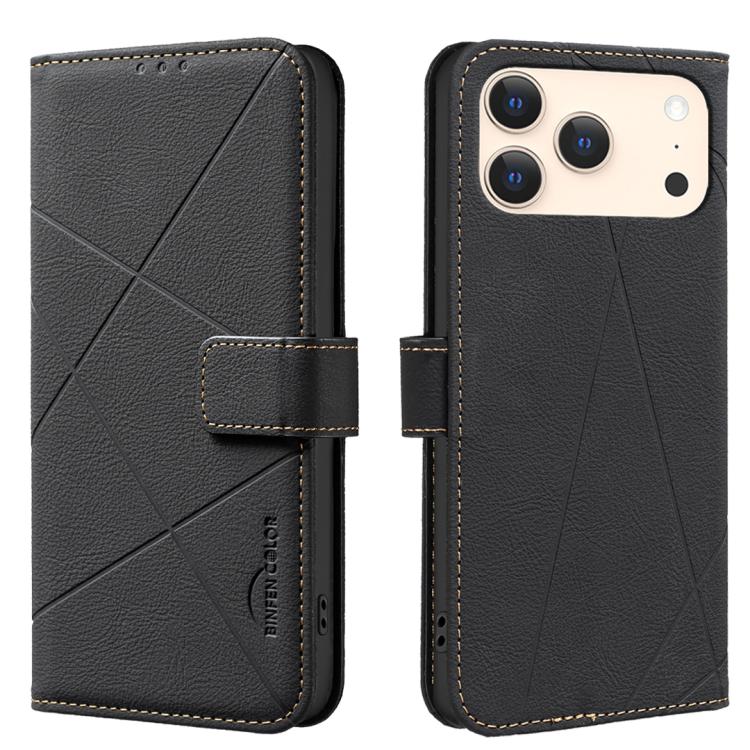 Geometric Pattern RFID Leather Phone Case, For iPhone 17 Pro Max, For iPhone 17 Pro, For iPhone 17, For iPhone 17 Air
