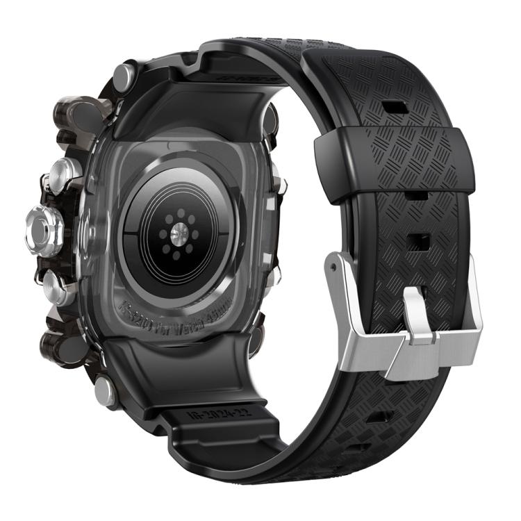 Metal Case Integrated Silicone Watch Band, For Apple Watch Series 10 46mm