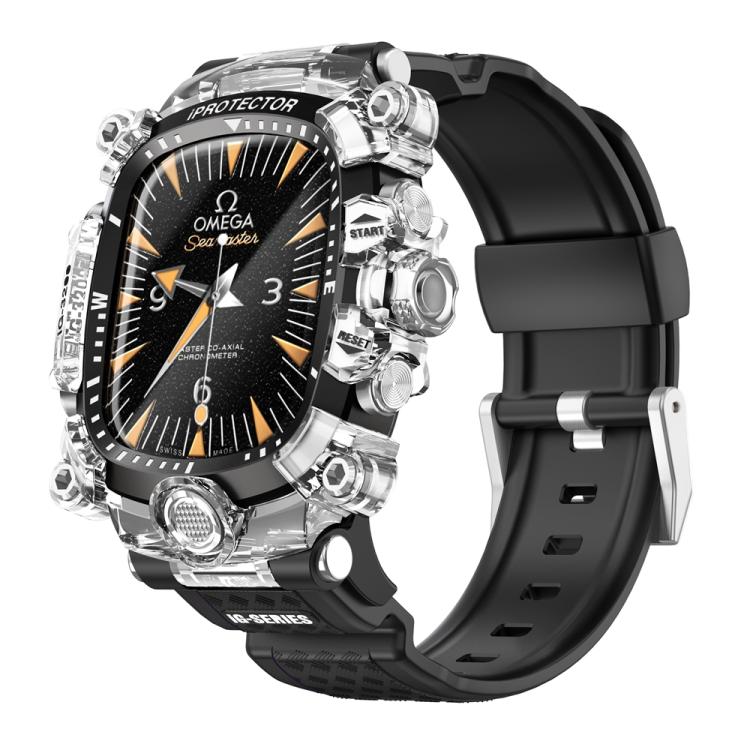 Metal Case Integrated Silicone Watch Band, For Apple Watch Series 10 46mm