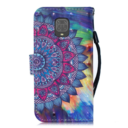 Detailed view of raised 3D painting pattern on premium PU leather case surface