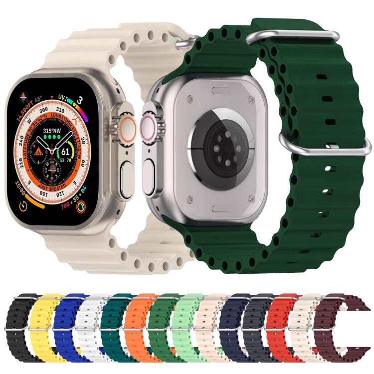 xDfind Ocean Silicone Watch Band, For Apple Watch 46mm / 49mm / 45mm / 44mm, For Apple Watch 42mm / 41mm / 40mm / 38mm