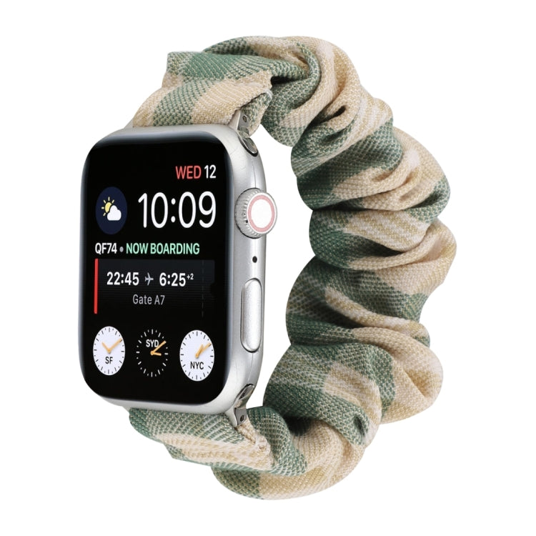 JK Uniform Style Cloth + Stainless Steel Watch Wrist Strap, For Apple Watch Series 7 45mm / 6 & SE & 5 & 4 44mm / 3 & 2 & 1 42mm, For Apple Watch Series 7 41mm / 6 & SE & 5 & 4 40mm / 3 & 2 & 1 38mm