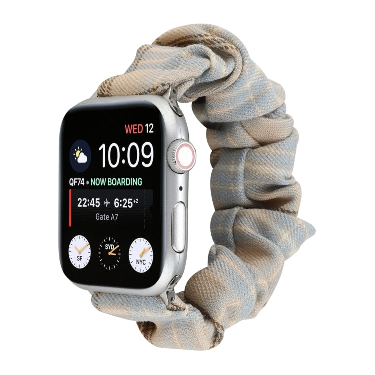 JK Uniform Style Cloth + Stainless Steel Watch Wrist Strap, For Apple Watch Series 7 45mm / 6 & SE & 5 & 4 44mm / 3 & 2 & 1 42mm, For Apple Watch Series 7 41mm / 6 & SE & 5 & 4 40mm / 3 & 2 & 1 38mm