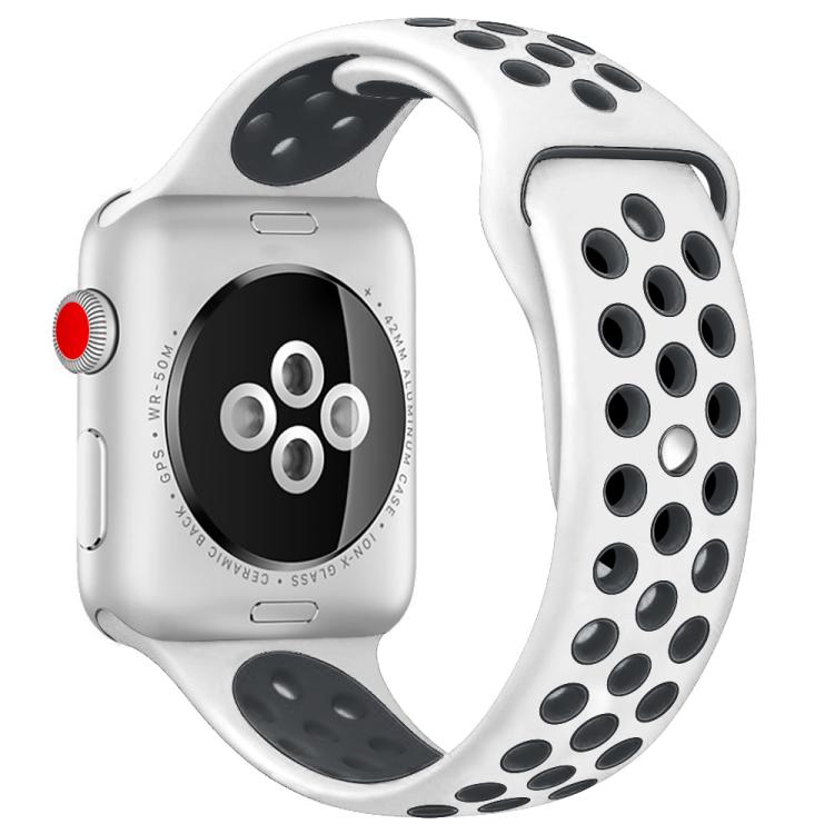 xDfind Two Color Silicone Sports Watch Band, For Apple Watch 46mm / 49mm / 45mm / 44mm, For Apple Watch 42mm / 41mm / 40mm / 38mm