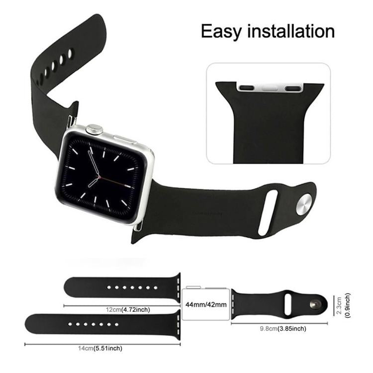 xDfind Solid Color Silicone Sports Watch Band, For Apple Watch 46mm / 49mm / 45mm / 44mm, For Apple Watch 42mm / 41mm / 40mm / 38mm