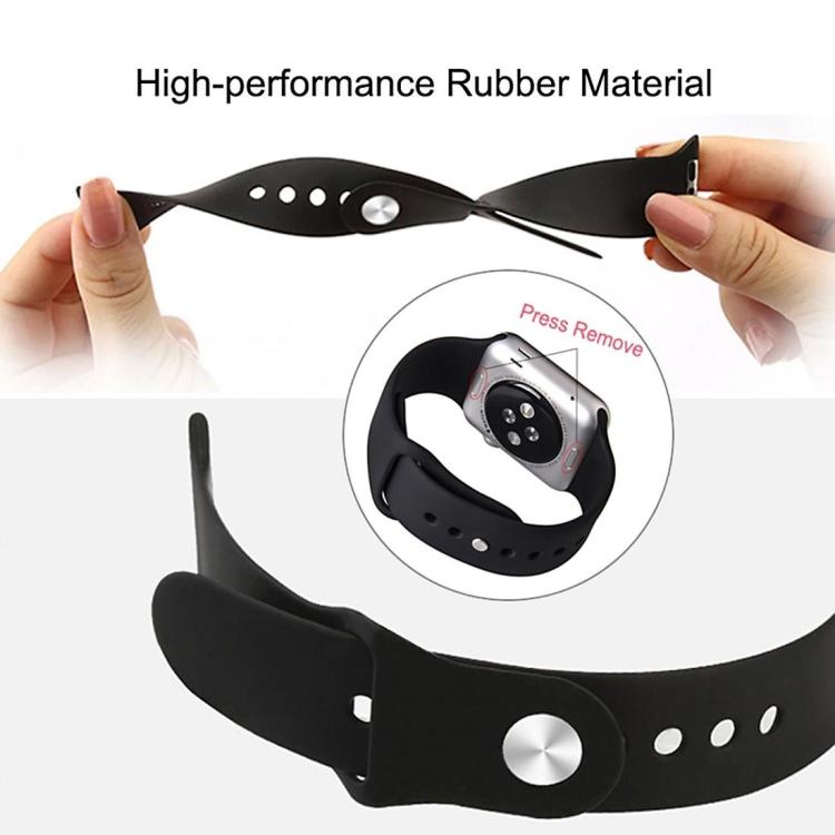 xDfind Solid Color Silicone Sports Watch Band, For Apple Watch 46mm / 49mm / 45mm / 44mm, For Apple Watch 42mm / 41mm / 40mm / 38mm
