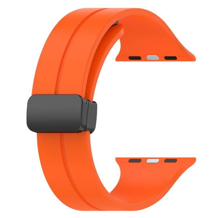 xDfind Solid Color Magnetic Buckle Silicone Watch Band, For Apple Watch 46mm / 49mm / 45mm / 44mm, For Apple Watch 42mm / 41mm / 40mm / 38mm