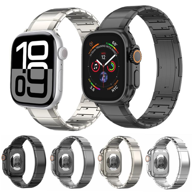 One-Bead Pure Titanium Buckle Watch Band, For Apple Watch 46mm / 49mm / 45mm / 44mm, For Apple Watch 42mm / 41mm / 40mm / 38mm