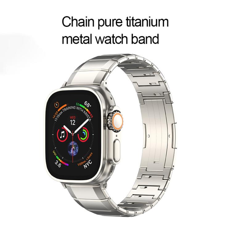 One-Bead Pure Titanium Buckle Watch Band, For Apple Watch 46mm / 49mm / 45mm / 44mm, For Apple Watch 42mm / 41mm / 40mm / 38mm