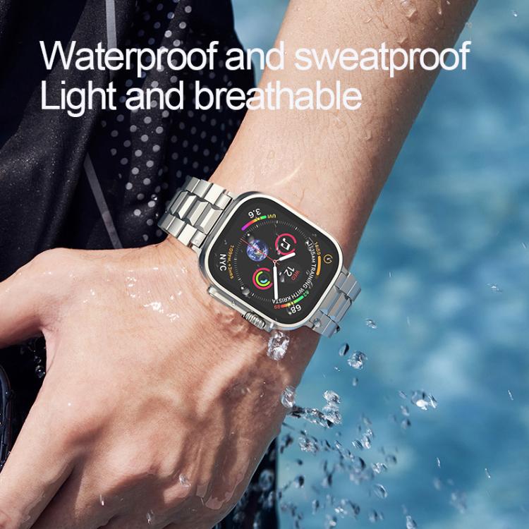 T-shaped Turtle Buckle Detachable Titanium Watch Band, For Apple Watch 46mm / 49mm / 45mm / 44mm, For Apple Watch 42mm / 41mm / 40mm / 38mm