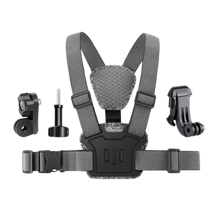 Quick Release Body Mount Belt Chest Strap with Mount & Screw, 3 in 1, 4 in 1, 10 in 1 360 Phone Clamp