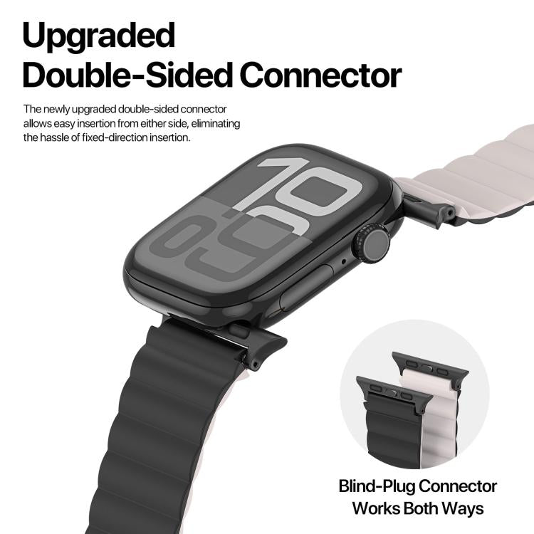 DUX DUCIS SD Series Double-Sided Blind Insert Silicone Magnetic Watch Strap, For Apple Watch 46mm / 49mm / 45mm / 44mm, For Apple Watch 42mm / 41mm / 40mm / 38mm
